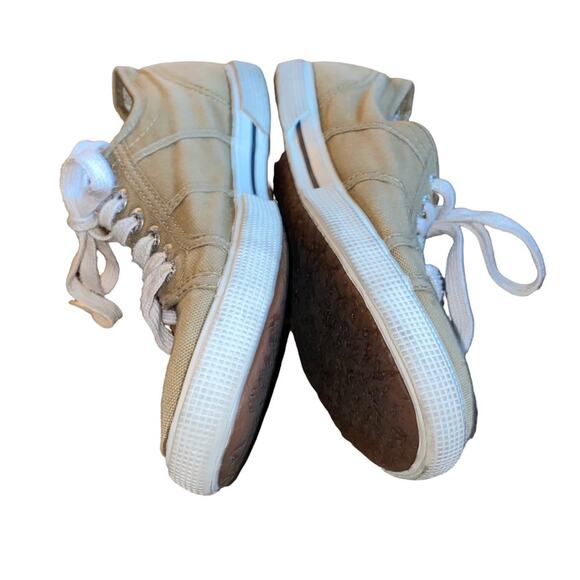 Superga Anthropologie Canvas Sneaker Shoes Tan with white soles size EU 39 US 8 - Picture 2 of 10